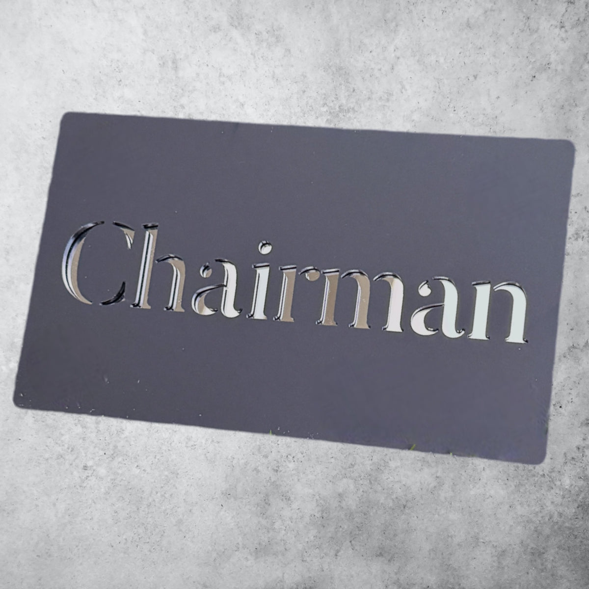 Chairman , Black Matt Sign – Usigna