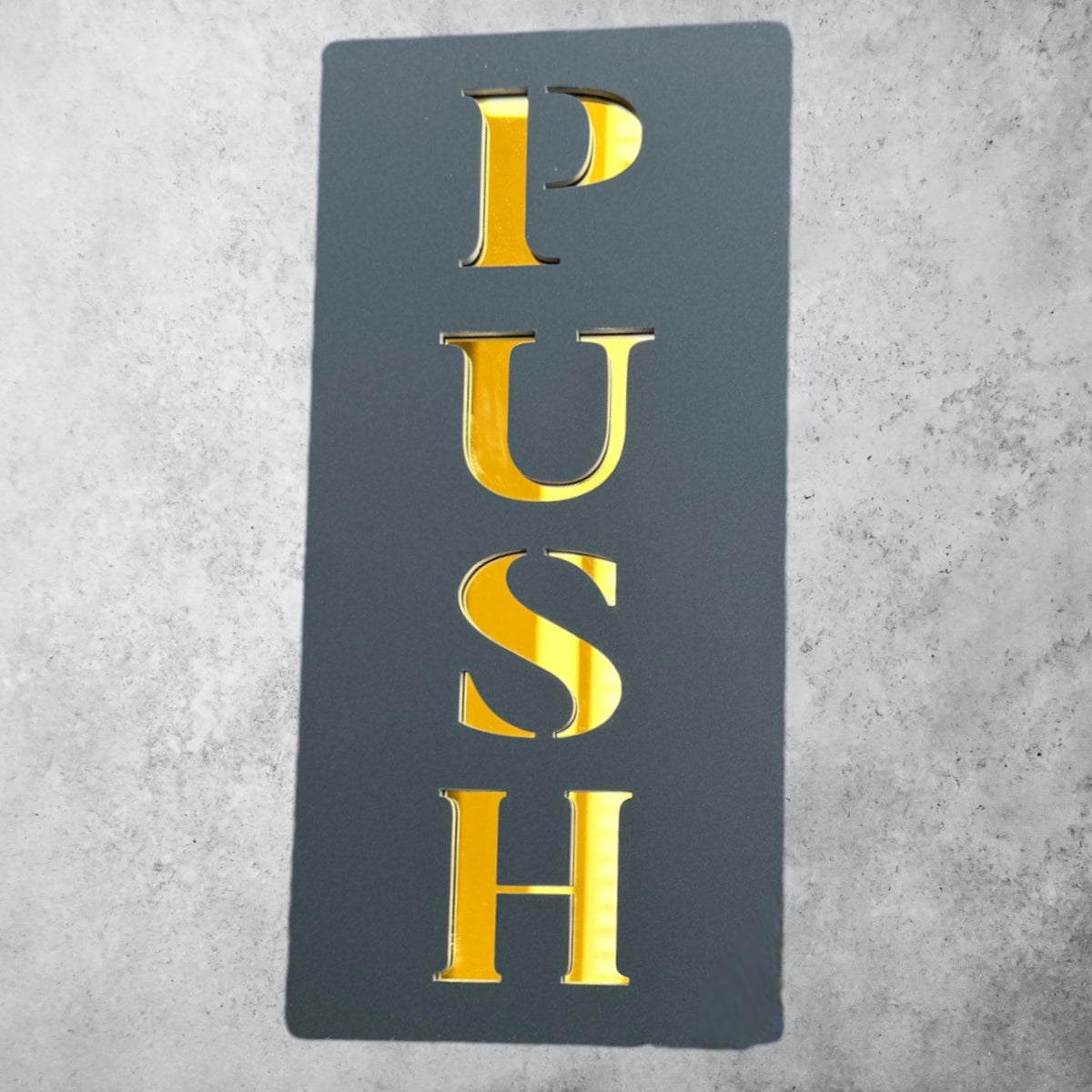 PUSH , Black Matt Sign – Usigna
